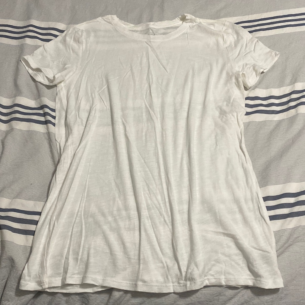 Pink Basic White Tee